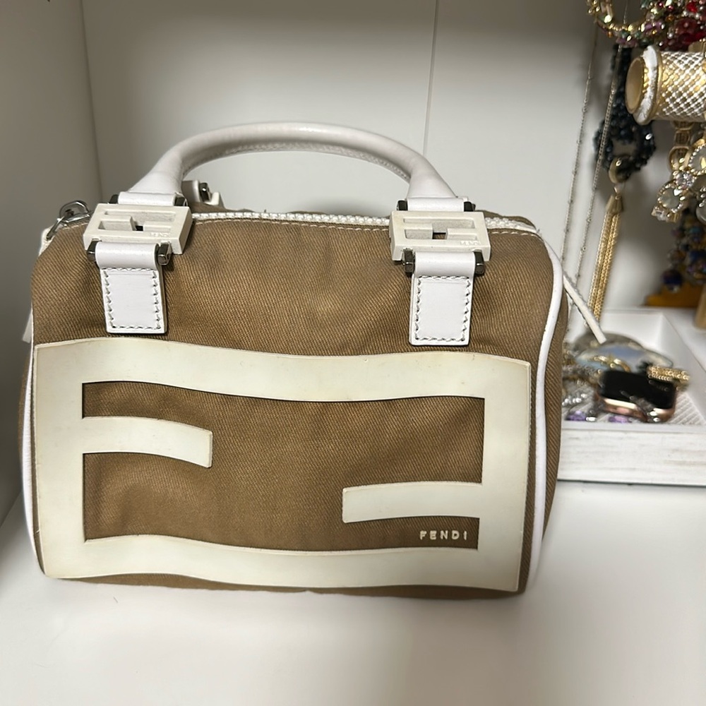 Fendi Logo Boston Bag- comes with certificate of authenticity!